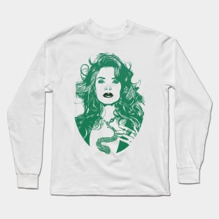 Gloria Trevi// green solid style, Long Sleeve T-Shirt